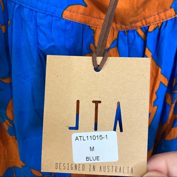 ATL Abel the Label Sz M Summer Dress Tiered Skirt Spaghetti Straps NWT - Picture 9 of 13